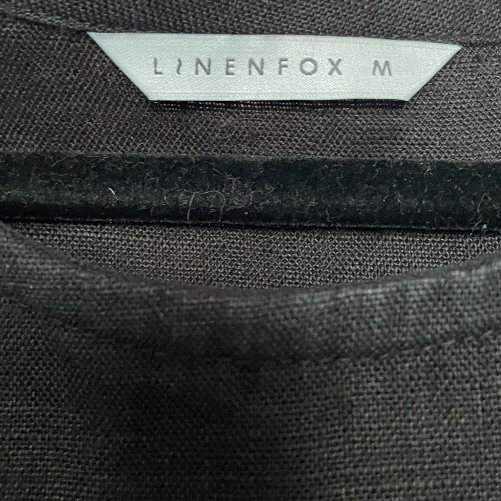 Medium / LinenFox brand/ Linen Dress, Three-Quarter Sleeves